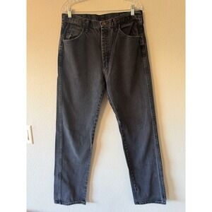 Vintage 90s Rustler Jeans Faded Black Wash Denim Men's 34 Western Skater Grunge